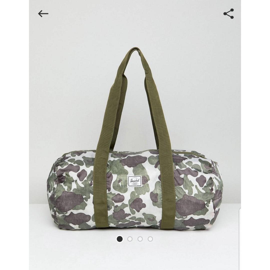 herschel camouflage duffle bag