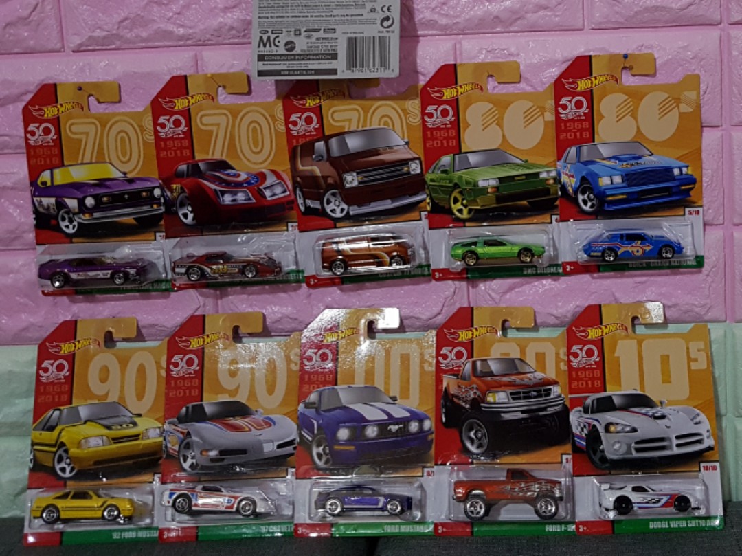hot wheels 50th throwback collection