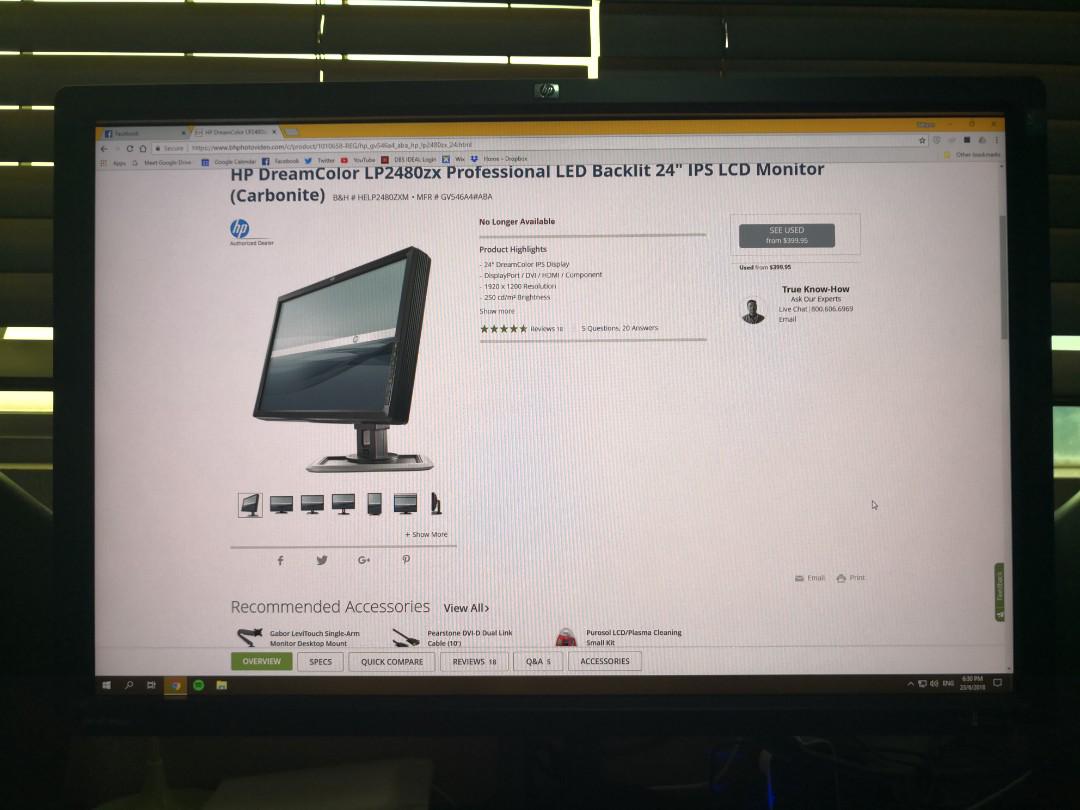 Hp Dreamcolor Lp2480zx 24 Color Grading Monitor