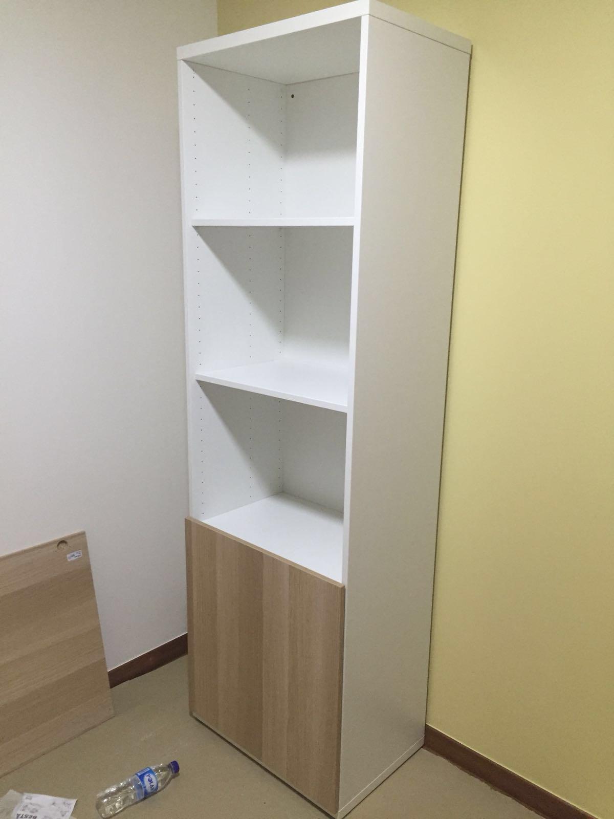 Ikea Besta Cabinets Shelf Oak And White Colour Furniture
