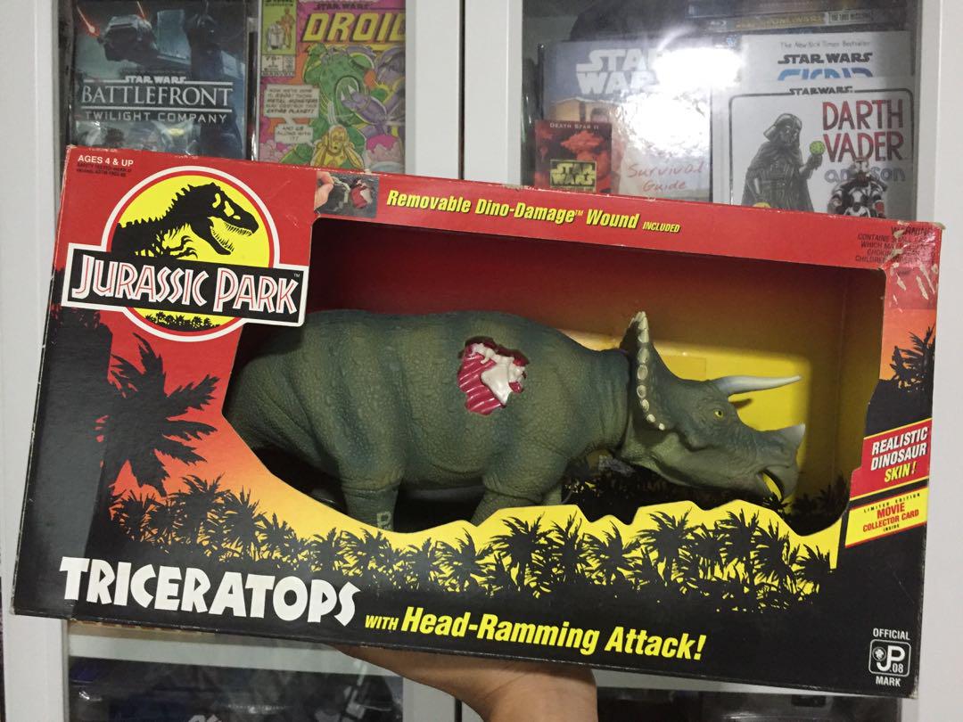 Jurassic Park Triceratops Byggis - Figurine Vintage 1994 - Neuve En Boîte