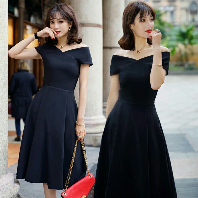 Korean Fashion Simple Plain Color Plus Size A Line Midi Dinner Party Dress Julypayday Women S Fashion Clothes Dresses On Carousell