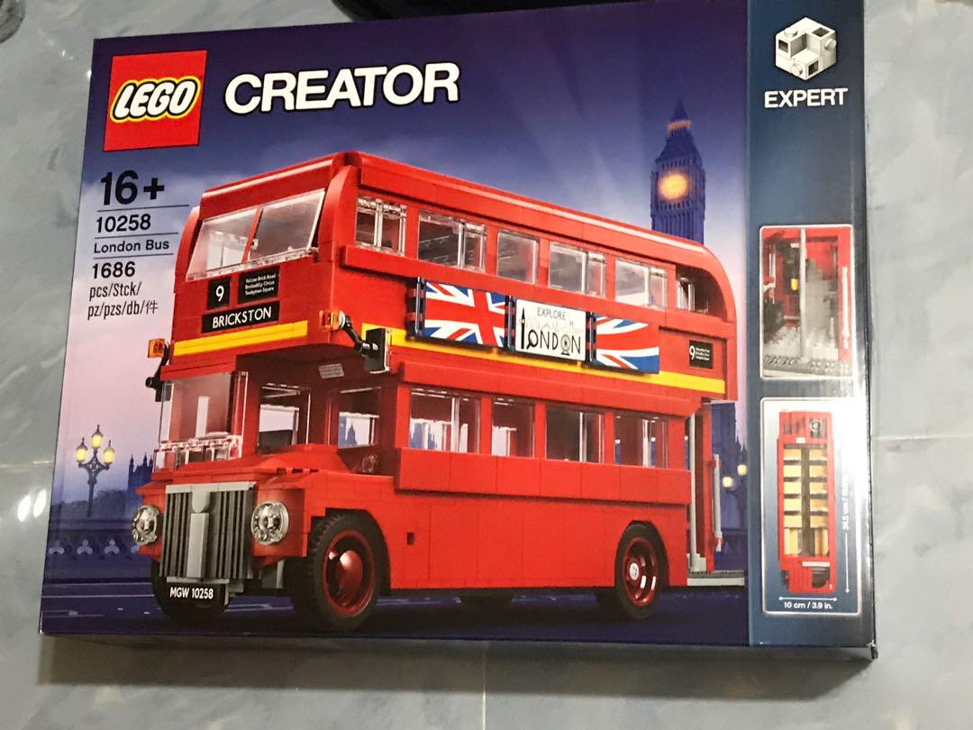 red lego bus