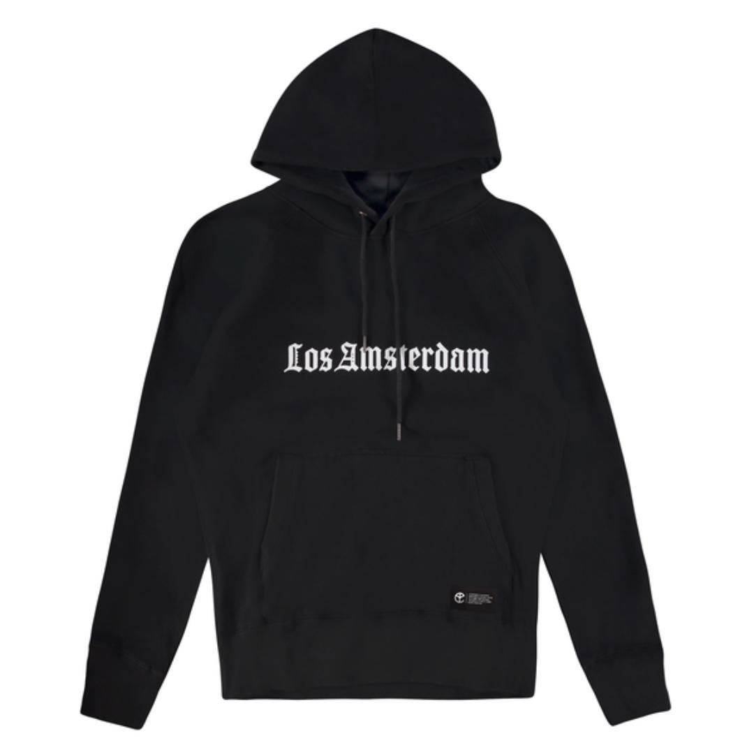 LOS AMSTERDAM YELLOW CLAW BLACK HOODIE Fesyen Pria Pakaian