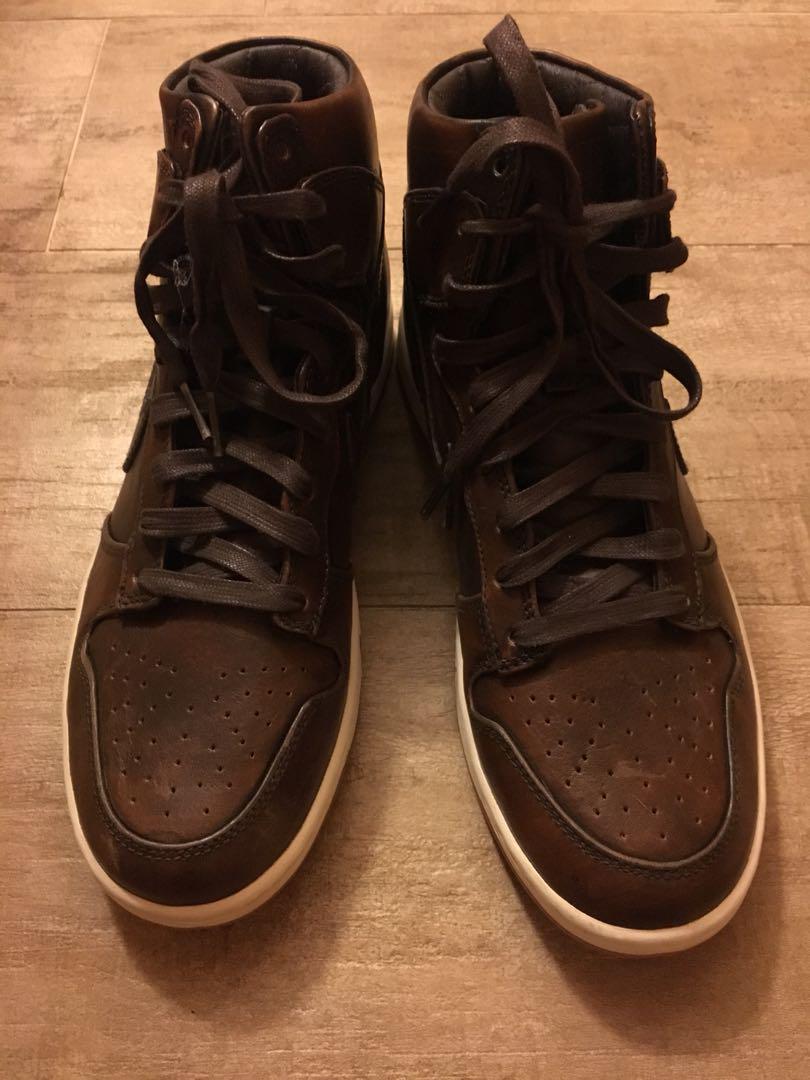 brown leather nike dunks