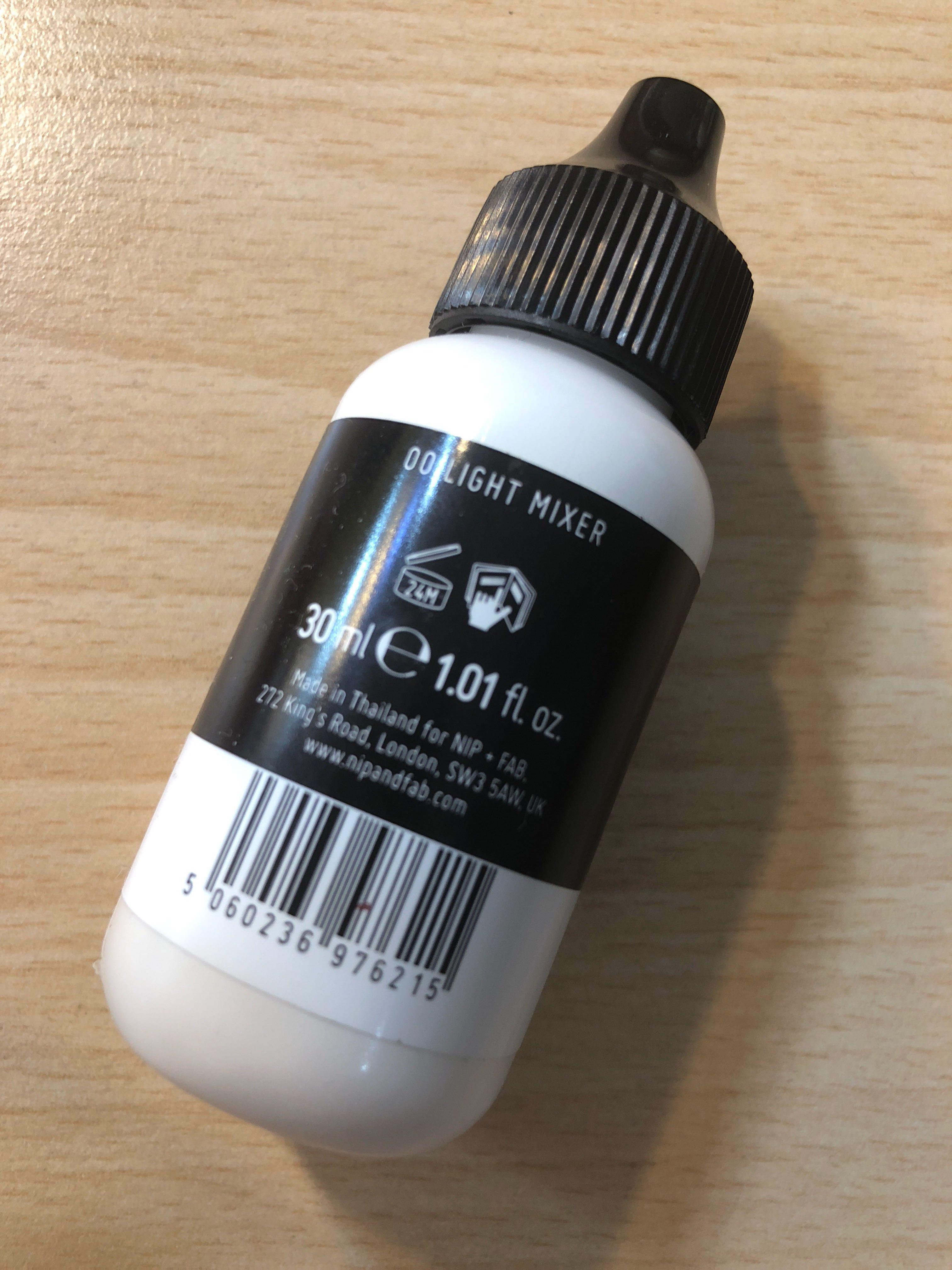 Nip & Fab Foundation - Light Mixer (White) (Category: Makeup) located in Cabanatuan. Submitted by makeup_goodies (Listing ID 175746558, Image 2). Description: Bought this in UK this April 2018. Used twice only. 99% full pa. Great to mix foundations and concealers if you have dark foundations. Ideal for makeup artists so only mix and go needed without buying 30 different foundation colors. #sweldosale8.