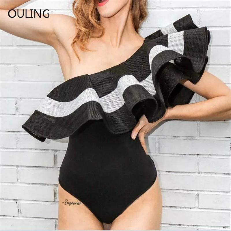 black mesh bathing suit