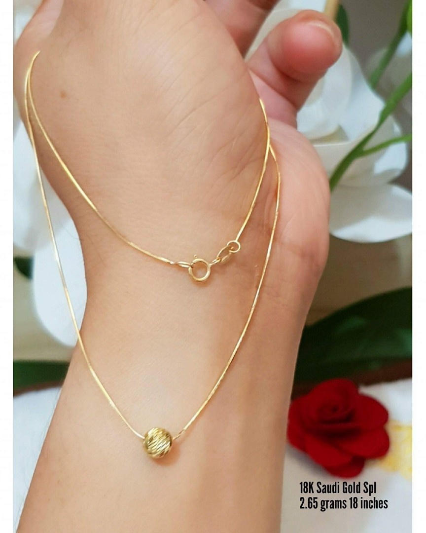 Saudi Gold 18k Necklace trending best seller Women s Fashion Jewelry Organizers Necklaces on Carousell