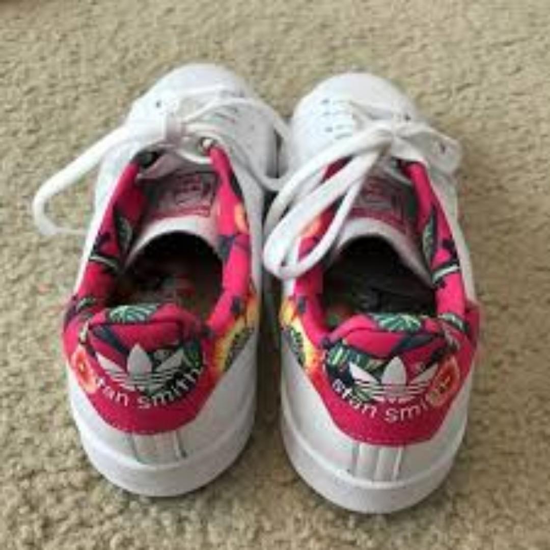 Adidas stan smith pink floral hot sale
