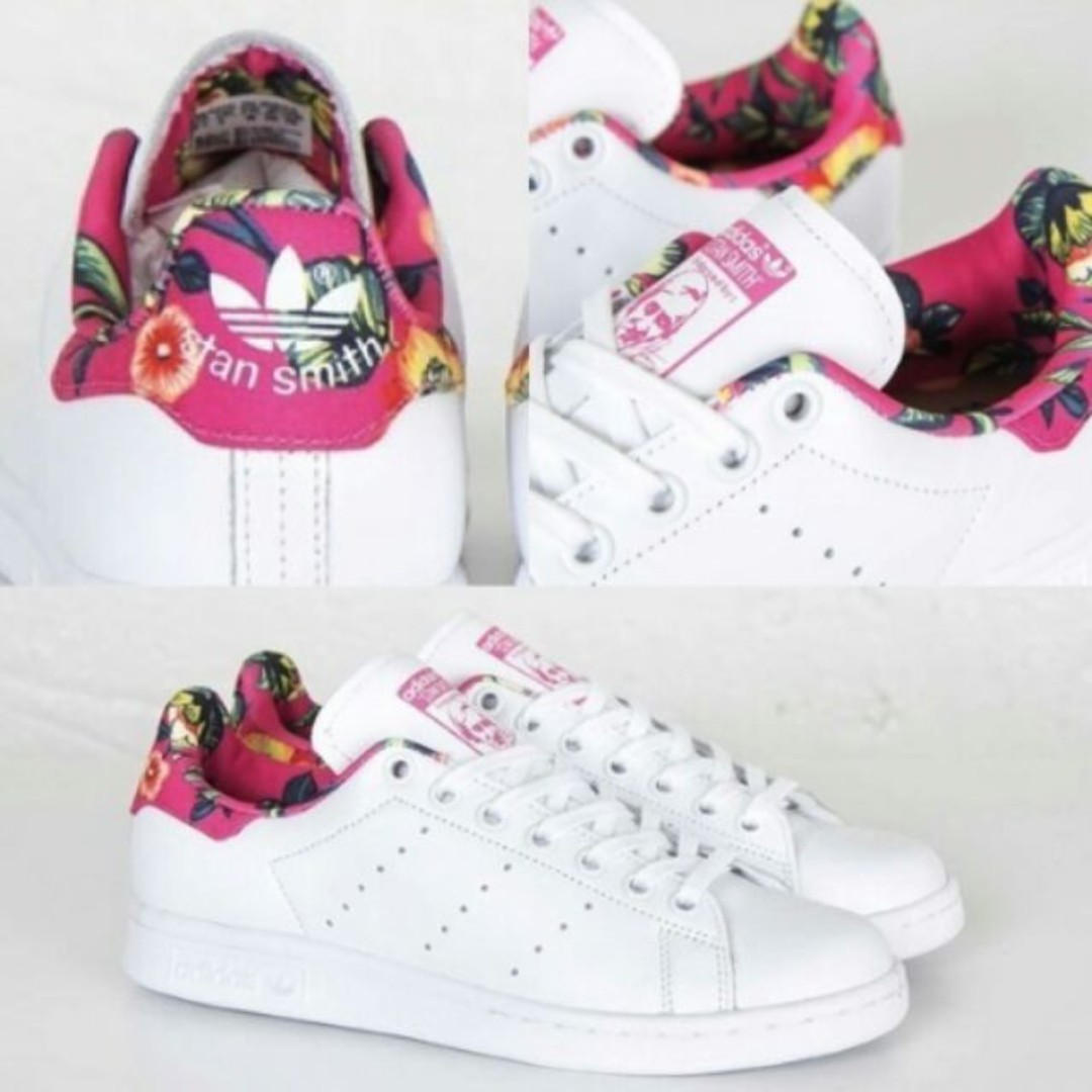 stan smith floral pink
