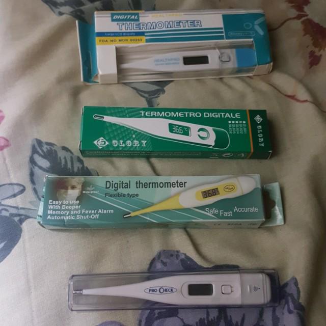 Take all 4 brandnew digital thermometer (Category: Baby Monitors) located in Quezon City. Submitted by js.authenticlux (Listing ID 176572206, Image 1). Description: 4for 500. Call txt 09178029682.