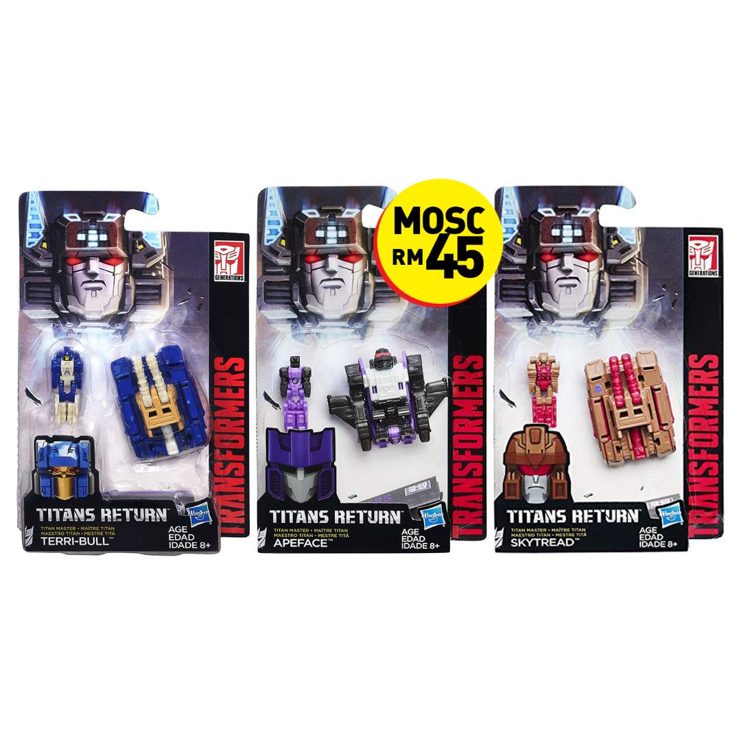 Transformers Titans Return - Titan Master/Head Master Skytread, Apeface,  Terribull MOSC