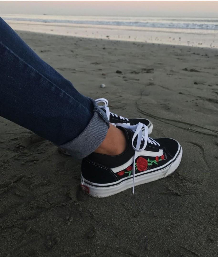 vans rose shoes