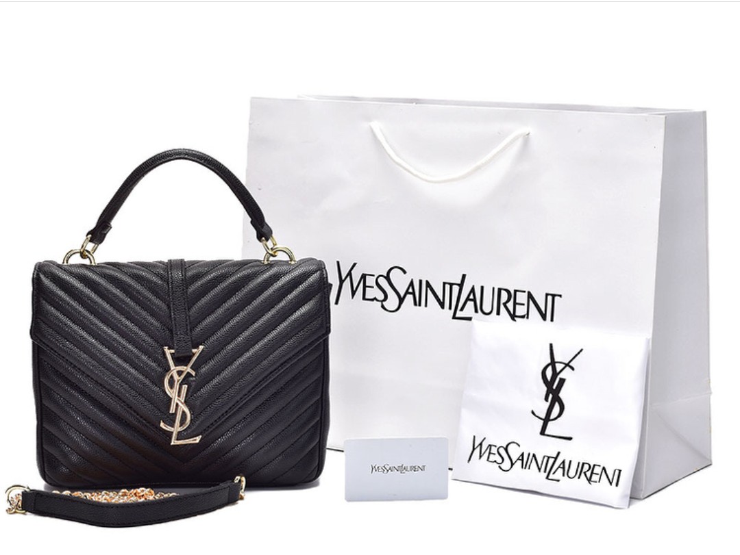 tas sling-bag YSL WOC 19cm Black Matte Sling Bag