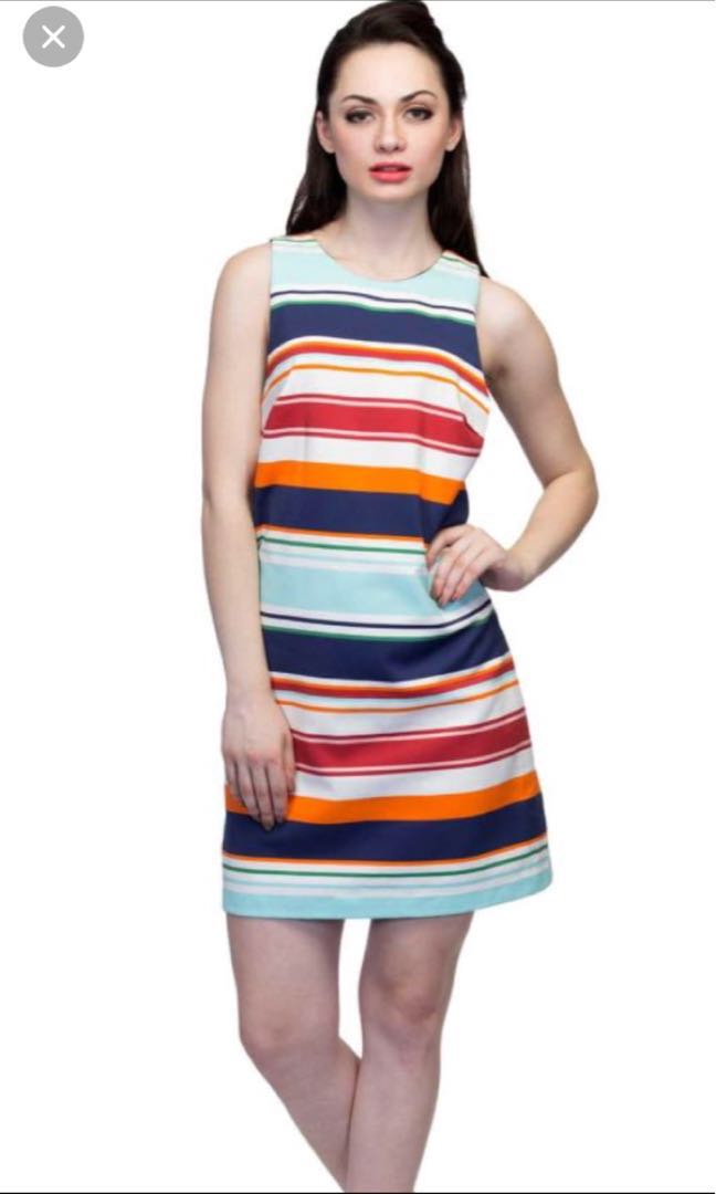 zara multicoloured striped dress
