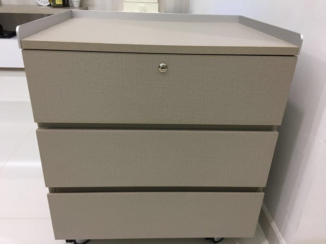 3 Drawer Cabinet With Wheels Furniture Shelves Drawers On Carousell