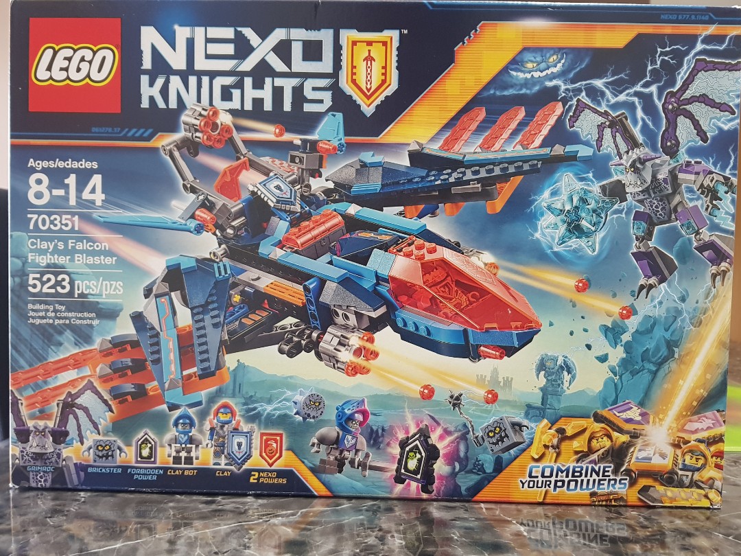 lego nexo knights clay's falcon fighter blaster 70351