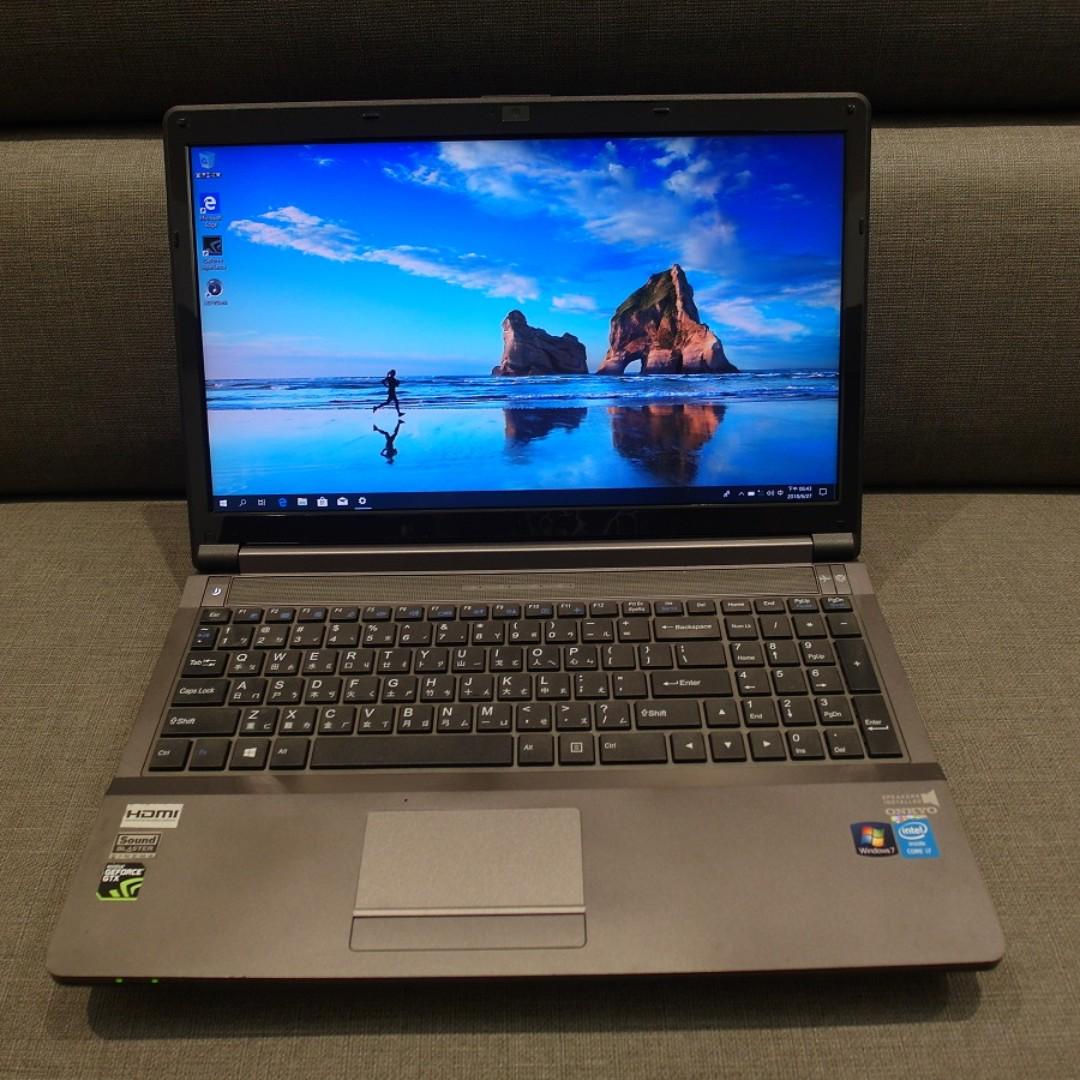 出售 喜傑獅cjscope Sx 550 I7 四核心電競筆電盒裝完整 電腦3c 桌電筆電在旋轉拍賣