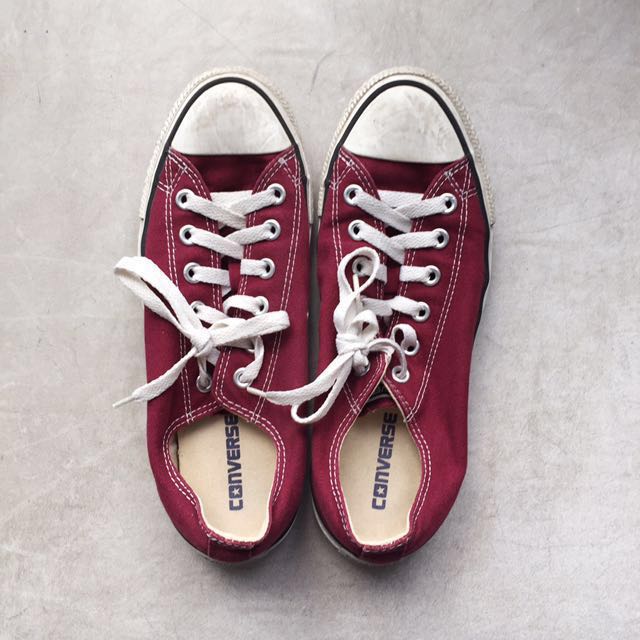converse burgundy sneakers