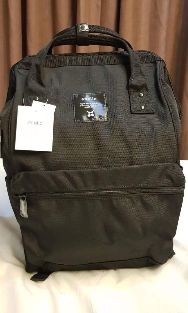 Authentic Limited Edition All Black Anello Backpack, Women's Fashion