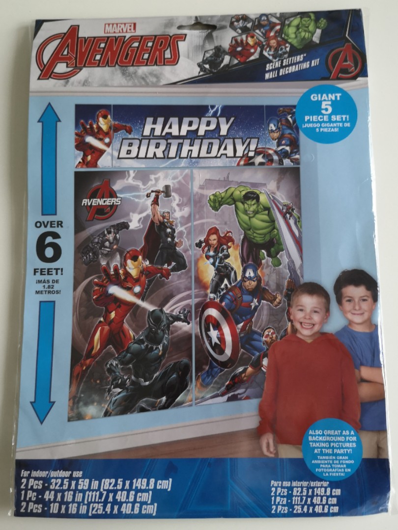 Avengers Birthday Banner And Backdrop Design Craft Handmade Craft On Carousell