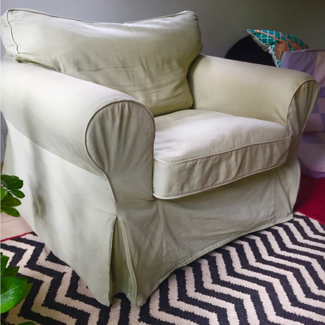 avocado summer green ektorp ikea single sofa armchair