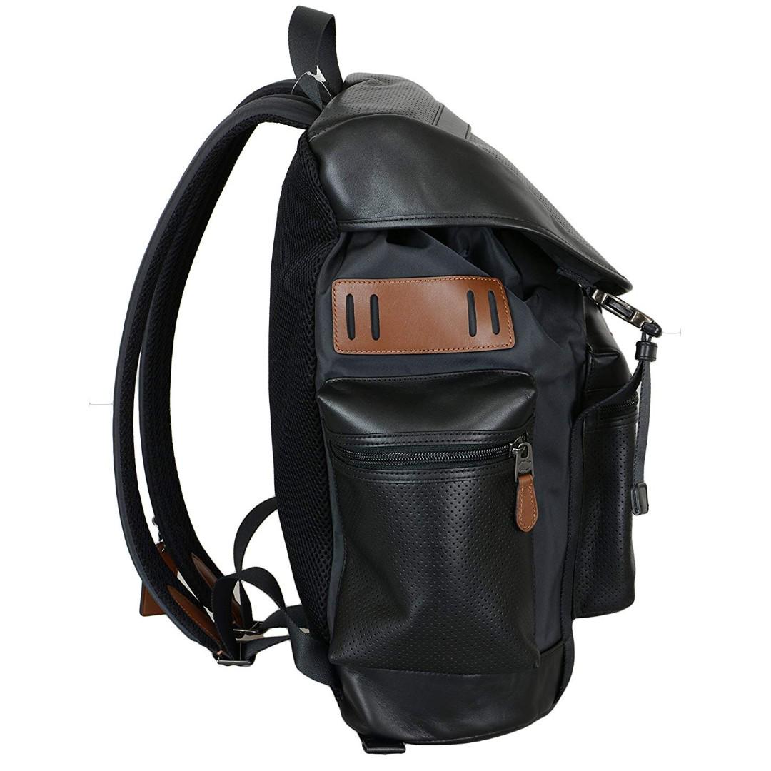 Coach New York Trek Terrain sling backpack bag perfed leather