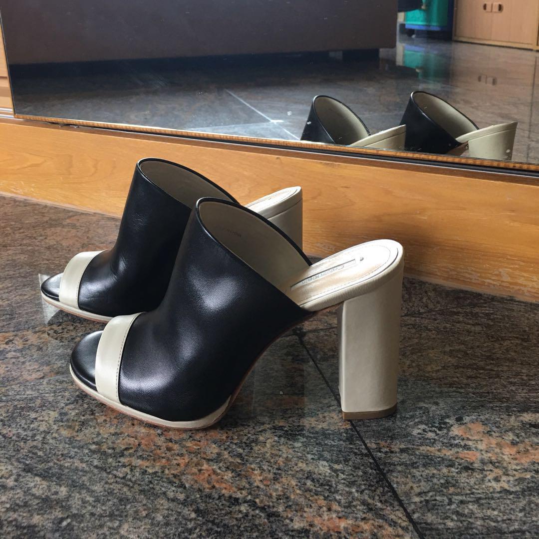 calvin klein chunky heels