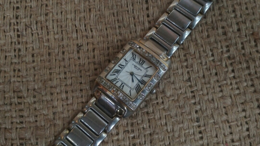 Cartier Paris 925 Argent Plaque Or G20m Fesyen Wanita Jam Tangan Di Carousell
