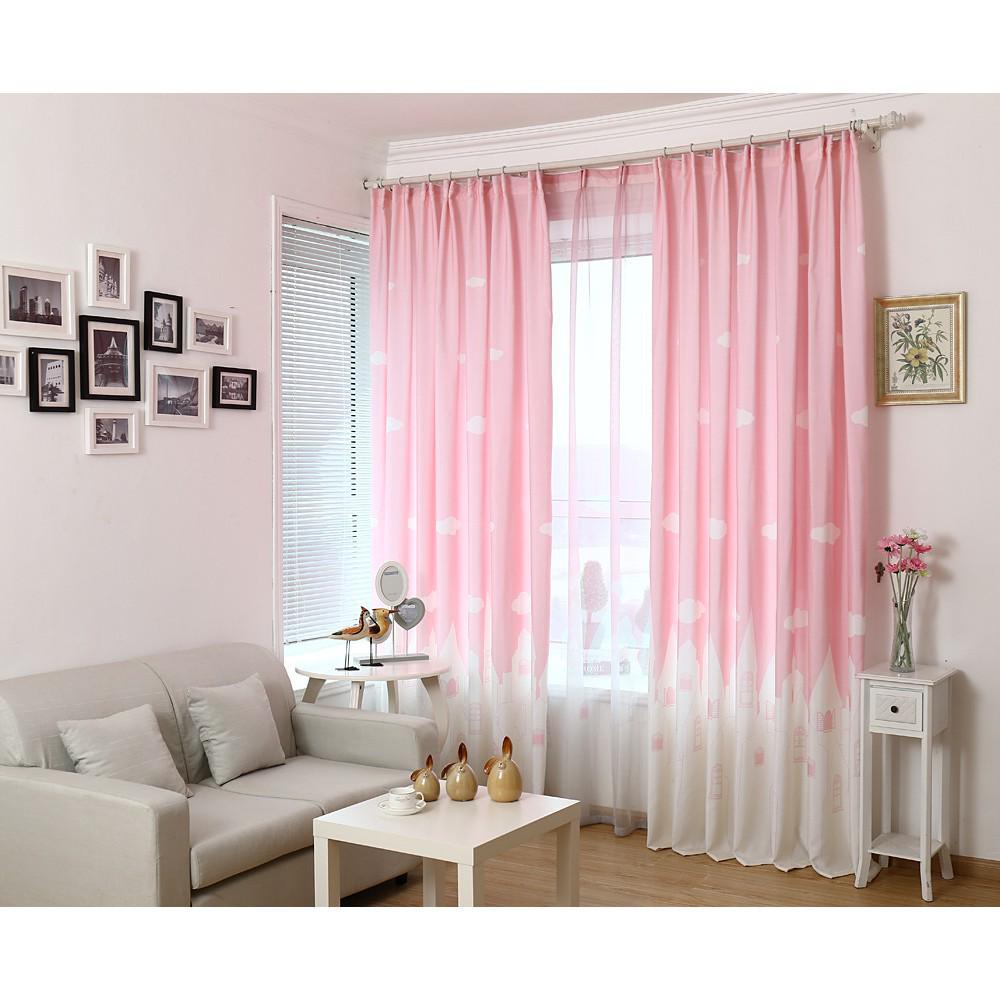 Cloud Castle Curtains Modern Living Room Printed Kids Girls Room