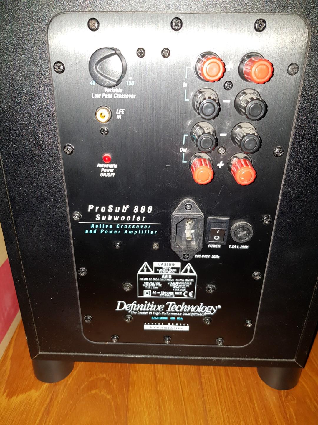 definitive technology prosub 800