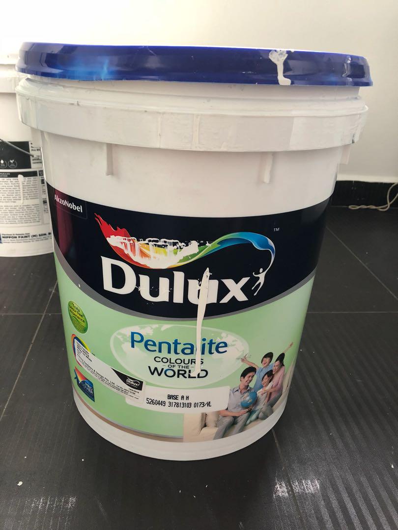 Dulux Pentalite Paint (color white on white) 9Liters left, Everything