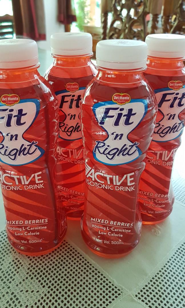 Fit 'n Right Active Isotonic Drink (Mixed Berries), Health & Nutrition ...