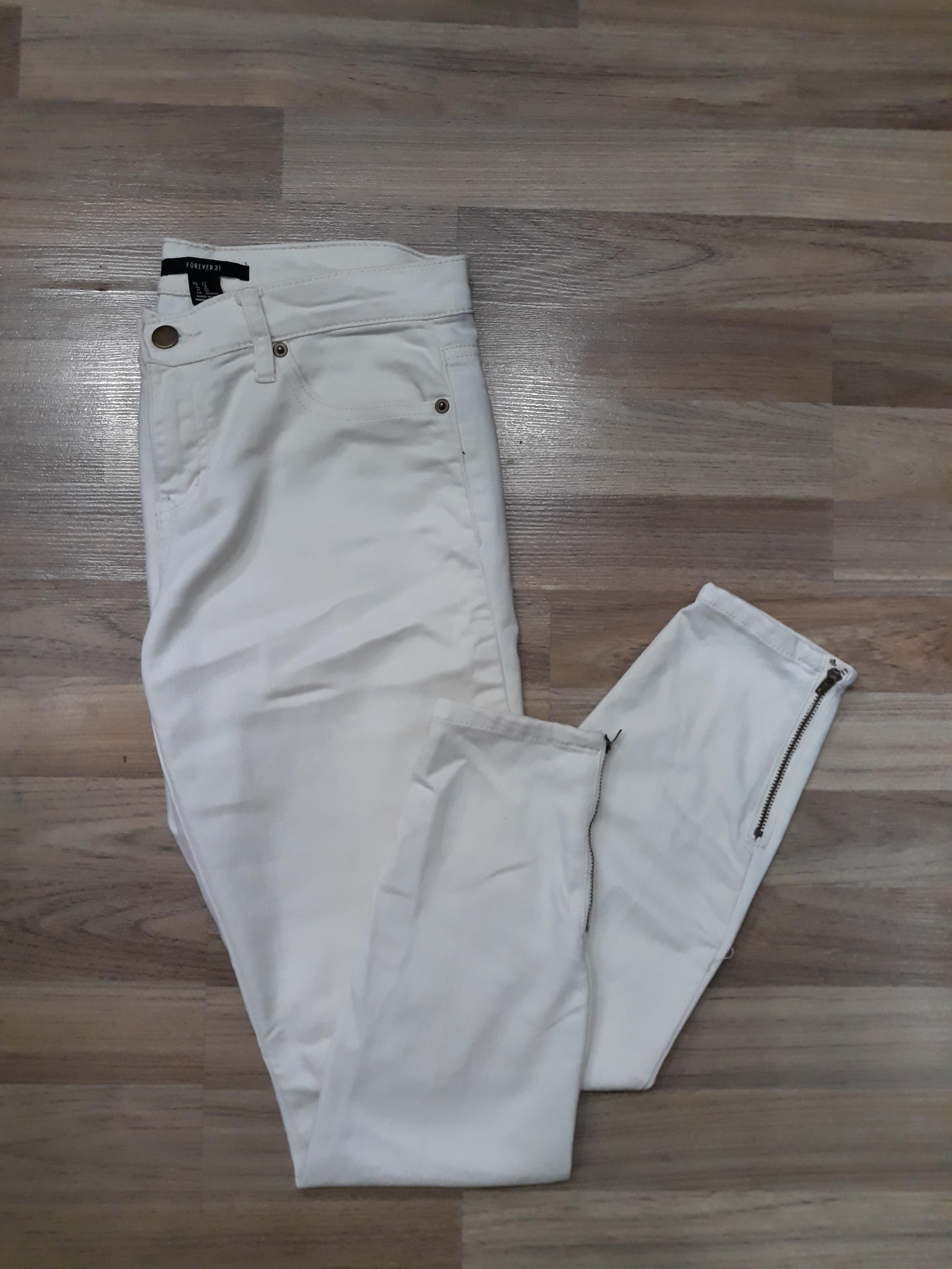 Forever 21 white pants clearance
