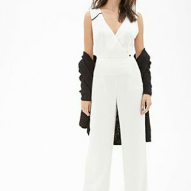 black and white jumpsuit forever 21