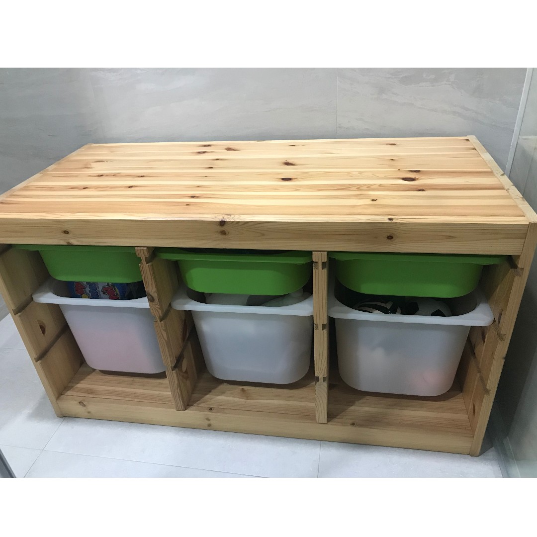 Ikea Trofast Toy Storage With Plastic Boxes Inclusive Furniture Shelves Drawers On Carousell