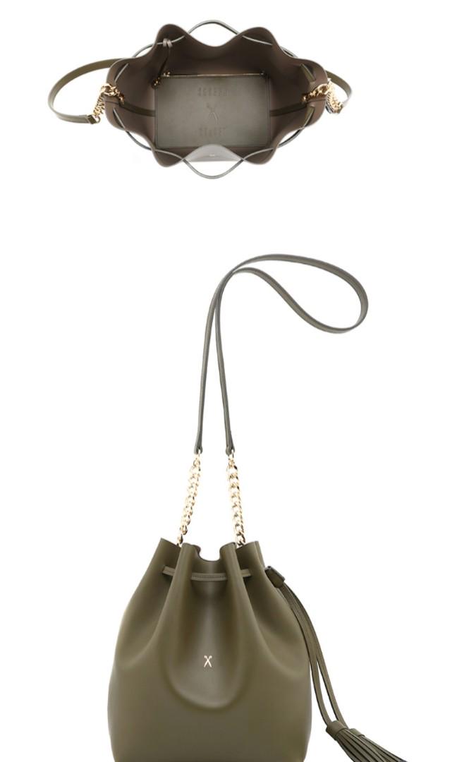 Joseph Stacey OZ bucket bag in Khaki