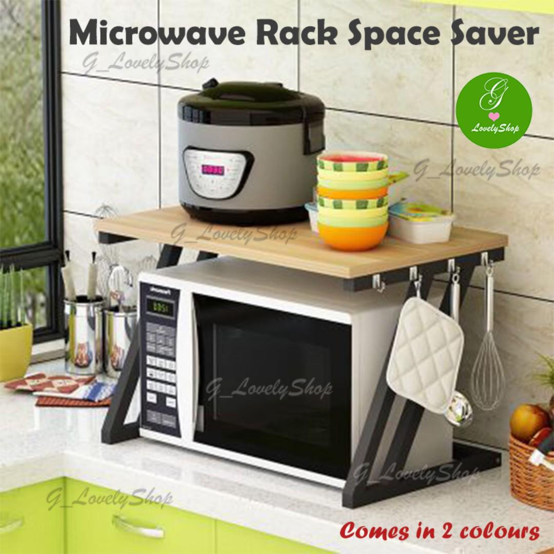 Kitchen Microwave Rack Space Saver Z Shaped Frame Furniture