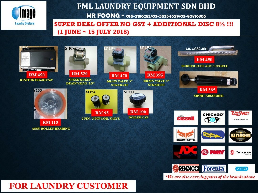Laundry Spare Parts Equipments Services Others On Carou