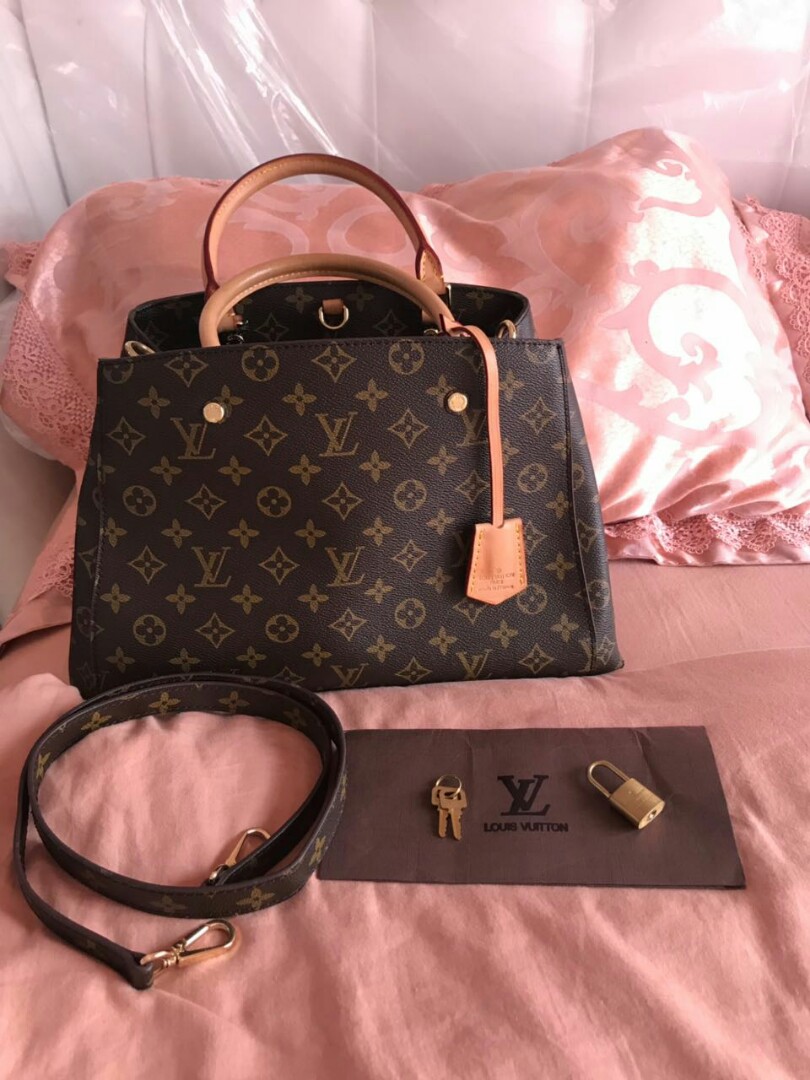 Tas lv louis-vuitton montaigne preloved second kondis bagus pd original