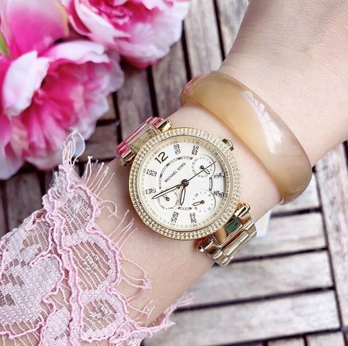 MK 6056. GOLD 3,3cm, Barang Mewah, Jam 