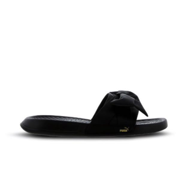 Fenty slides bow black best sale