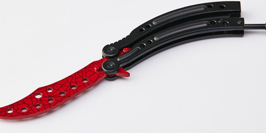 Real CSGO Crimson  Butterfly Knife (Training), Video Gaming, Video