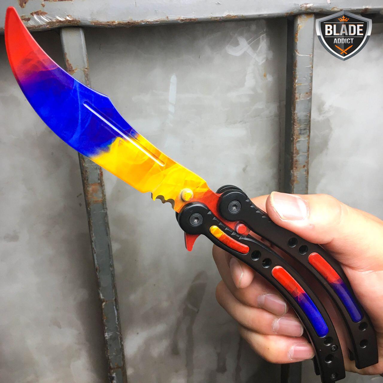 Real Csgo Marble Fade Butterfly Knife Training Toys Games Video Gaming Gaming Accessories On Carousell - csgo butterfly knife roblox