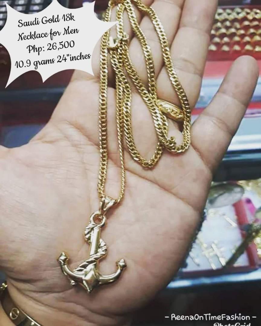 Snake Chain, 18k Saudi gold necklace, Necklace For Men, Gold Plated Necklace,  24 Inches