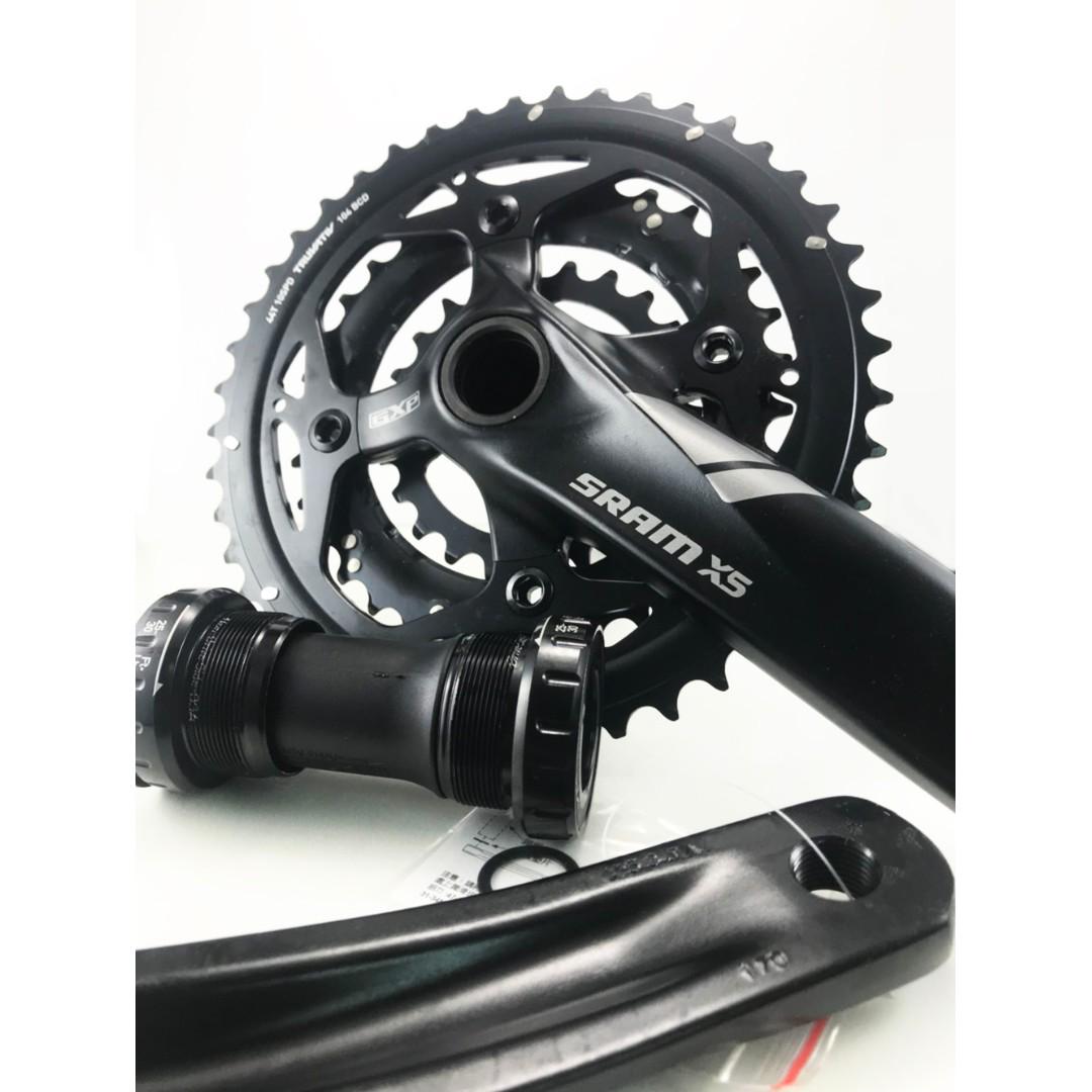 SRAM X5 GXP Crankset 3x10 Speed 170mm 22/33/44T with BB, 體育器材, 自行車及配件 ...