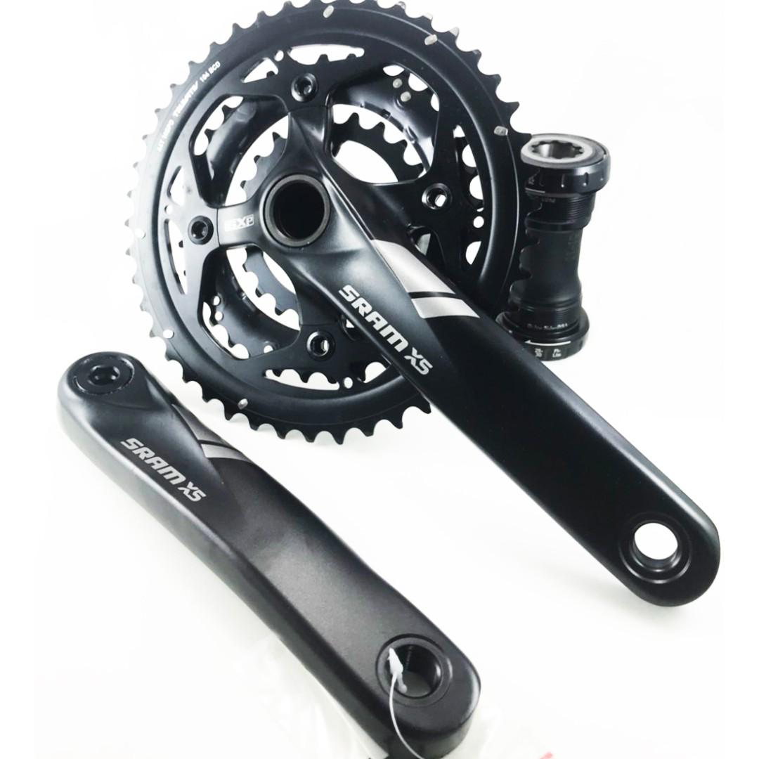 SRAM X5 GXP Crankset 3x10 Speed 170mm 22/33/44T with BB, 運動休閒, 自行車在旋轉拍賣