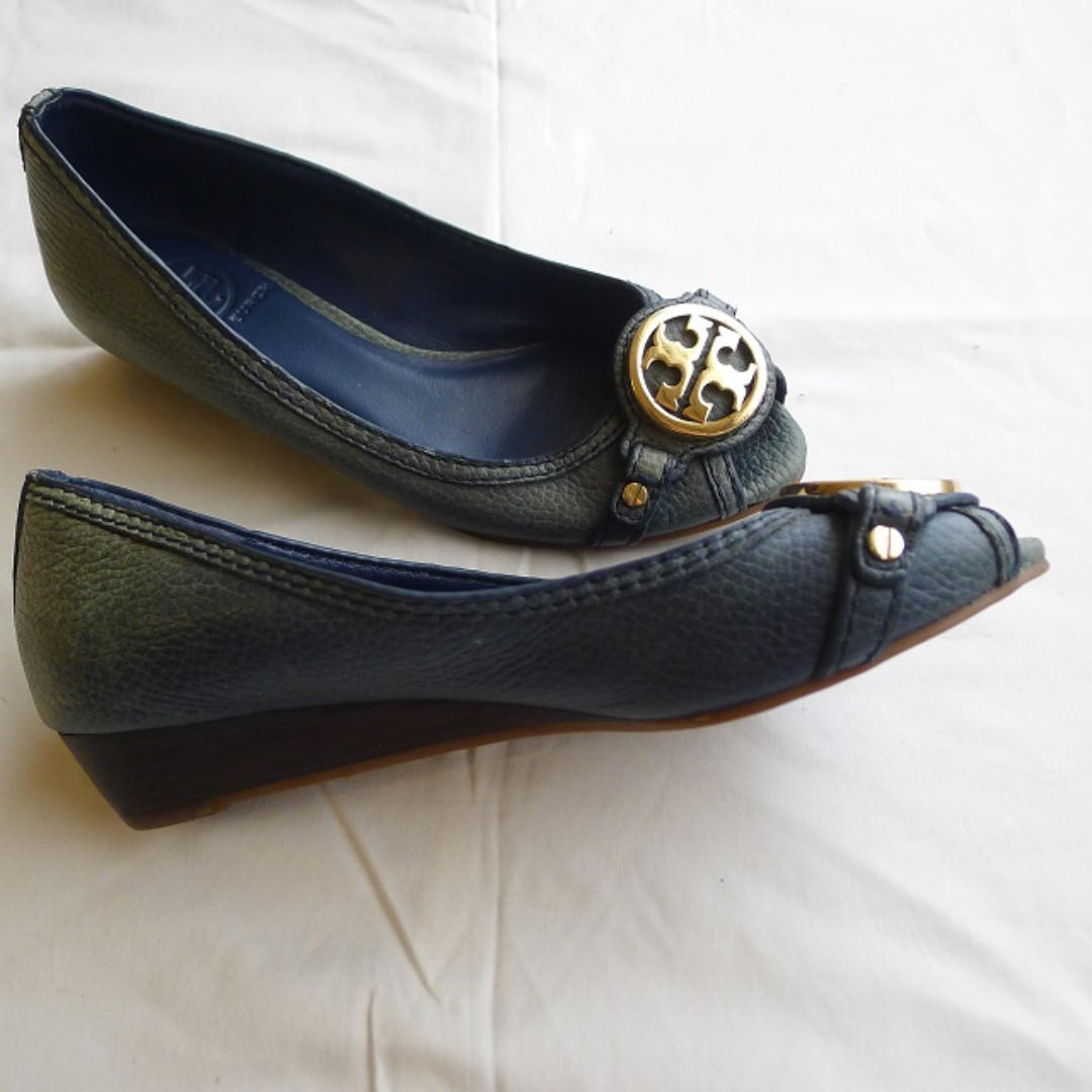 Tory burch open toe outlet wedge