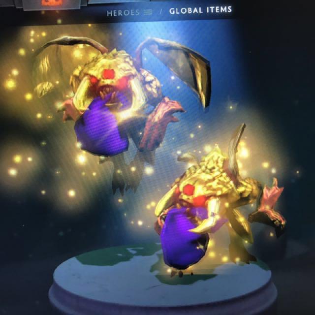 Wts Unusual Golden Baby Roshan Gbr Dota Courier Video Gaming Video Game Consoles Others On Carousell