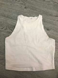 PLAIN WHITE CROP TOP
